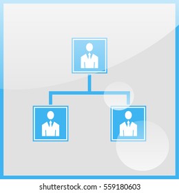 Business hierarchy icon.