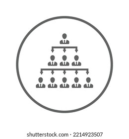 Business Hierarchy icon. Gray vector graphics.