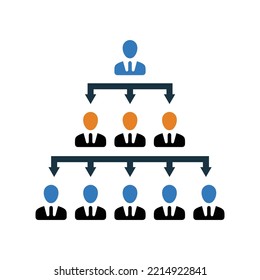 Business Hierarchy icon. Simple editable vector graphics.