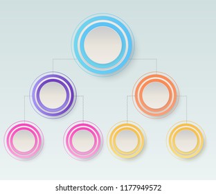 Business hierarchy organogram chart infographics. Corporate organizational structure graphic elements. Company organization branches template. Modern vector info graphic tree layout design.

