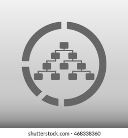 Business Hierarchy Vector Icon Illustration