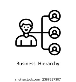 Business  Hierarchy vector  outline Design illustration. Symbol on White background EPS 10 File