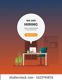 Business hiring and recruiting concept. Flat vector illustration.