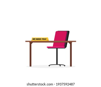 Business hiring and recruiting concept. Flat vector illustration.