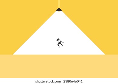 Business hiring and recruitment vector concept with spotlight. Career opportunity symbol