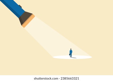 Business hiring and recruitment vector concept with spotlight. Career opportunity symbol