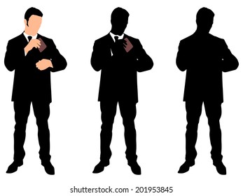 business holding wallet, vector 