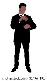 business holding wallet, vector 