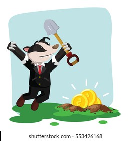 business honey badger found gold when digging