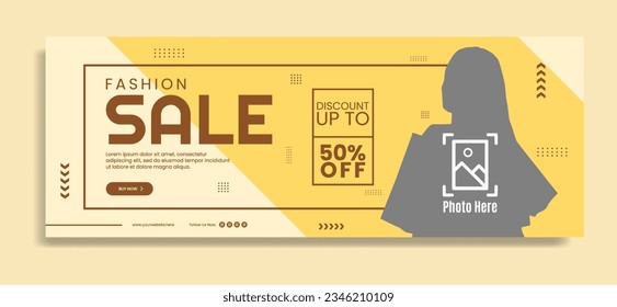 Business horizontal banner template design. It is suitable for social media advertising, Fashion Brand Promotion, Digital Marketing, etc.