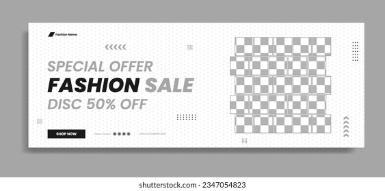 Business horizontal banner template design. It is suitable for social media advertising, Fashion Brand Promotion, Digital Marketing, etc.