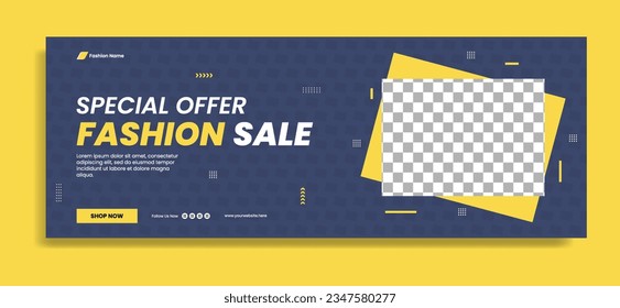 Business horizontal banner template design. It is suitable for social media advertising, Fashion Brand Promotion, Digital Marketing, etc.