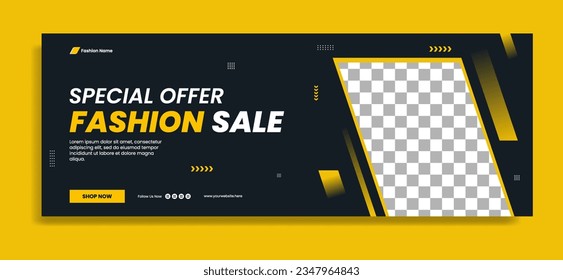 Business horizontal banner template design. It is suitable for social media advertising, Fashion Brand Promotion, Digital Marketing, etc.