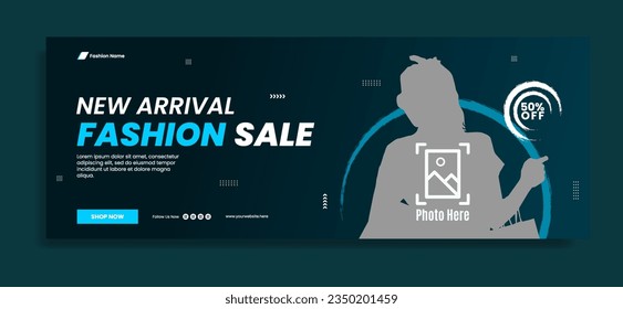 Horizontale Bannerdesign für Geschäftskunden. Es eignet sich für Social Media-Werbung, Fashion Brand Promotion, Digital Marketing usw.