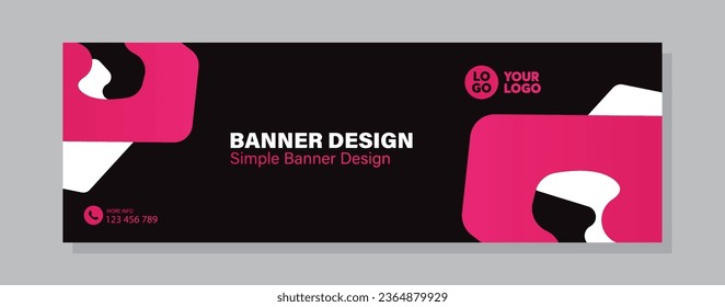 Business horizontal banner template design. Modern banner design with elegant color. suitable for banner, cover, and header