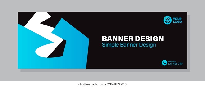 Diseño de plantillas de banner horizontal de negocios. Diseño moderno de banners con colores elegantes. adecuado para banner, portada y cabecera