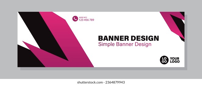 Business horizontal banner template design. Modern banner design with elegant color. suitable for banner, cover, and header