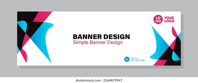 Business horizontal banner template design. Modern banner design with elegant color. suitable for banner, cover, and header
