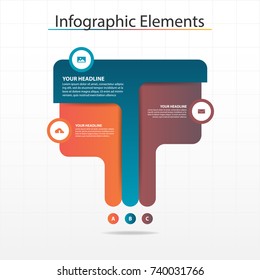 Business horizontal timeline process chart infographics template. Vector banner used for presentation and workflow layout diagram, web design. Abstract elements of graph 