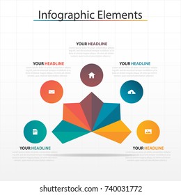 Business horizontal timeline process chart infographics template. Vector banner used for presentation and workflow layout diagram, web design. Abstract elements of graph 