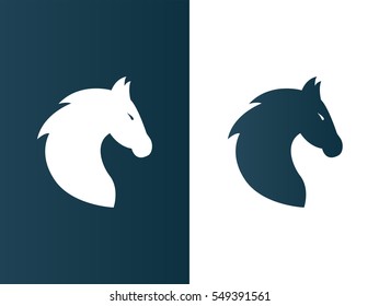 Business horse logo for company, firm - isolated vector illustration