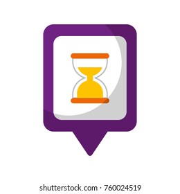 business hour glass social media square pointer web