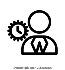 business hours icon or logo isolated sign symbol vector illustration - high quality black style vector icons
