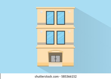 business house home building on the pink background.vector and illustration
