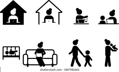 家事 育児 のイラスト素材 画像 ベクター画像 Shutterstock