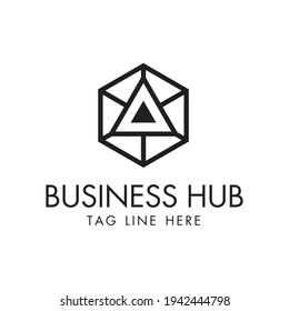 
Business Hub Logo Design Black Vector Logo