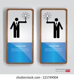 Business human, banner,Vector