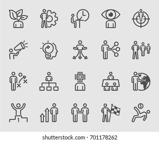 Business human concept line icon