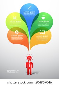 business human ideas bubble speech template 