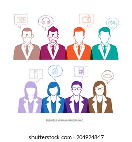 Business human infographic