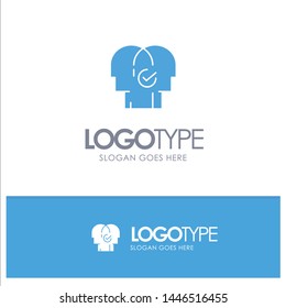 Business, Human, Modern, Resources, Selection Blue Solid Logo with place for tagline
