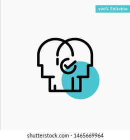 Business, Human, Modern, Resources, Selection turquoise highlight circle point Vector icon. Vector Icon Template background
