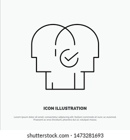 Business, Human, Modern, Resources, Selection Line Icon Vector