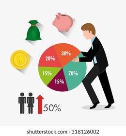 Business  and human resources infographic, vector illustration.