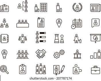 Business, Human Resources & Management icons set