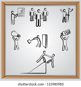 Business human resources,icon set,Vector