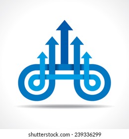 Business icon with arrow stock vector