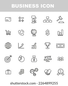 Business icon in black and white colour