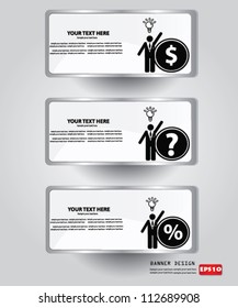 Business icon and blank for text,Banner,Vector