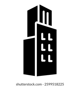 Business Icon in Blue Color Style. Simple Flat Icon Vector. Simple Vector Design