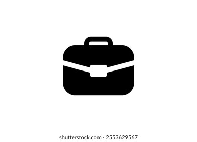 business icon briefcase black design
