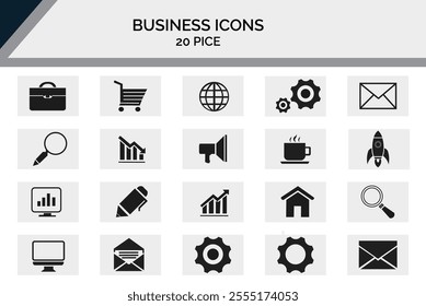 Business icon bundle . Website set of icon vector,Social mediya icon,geomatric icon,business icon.