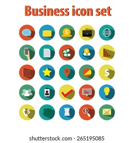 Business icon button vector.