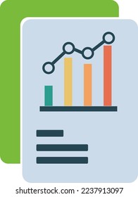 Business icon with chart and graph icon. Business and finance web icon outline icon collection, vector 