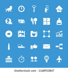 Business icon. collection of 25 business filled icons such as stamp, arrow right, luggage storage, lion, payment, tie, van, mail. editable business icons for web and mobile.