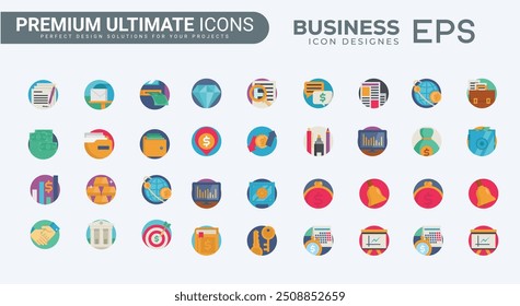 Business icon collection. Duotone color. Vector illustration. Containing document, accounting book, online payment, graph, business man, report, business, finance, business report, money.
